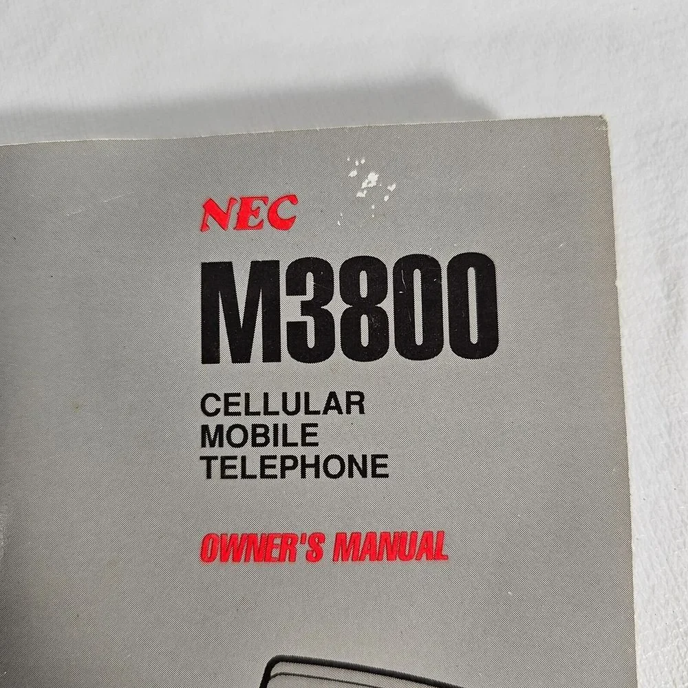 Vintage NEC Cellular‎ Mobile Phone TR5E800-31B with Original Bag/Manual UNTESTED